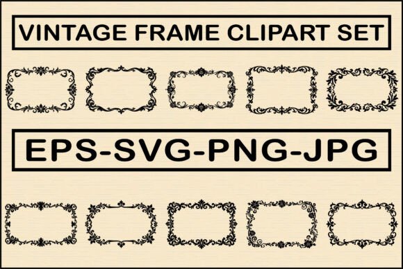 Vintage Ornate Frame Clipart Set Vol. 3 vintage frame clipart png transparent