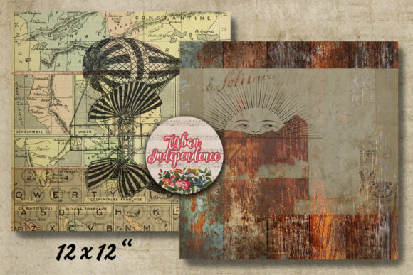 Vintage Grunge Papers vintage frame photo collage wall art