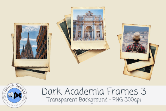 Dark Academia Frames Vol. 3 vintage frame design template printable