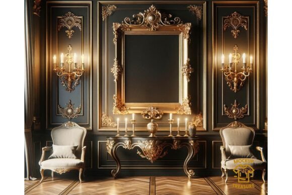 Vintage Classic Room Frame Mockup Bundle vintage frame mockup psd