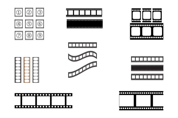 Movie Film Cinema Vector Vol. 6 vintage frame overlay film cinematic