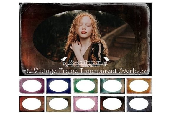 Vintage Frame Transparent Overlays vintage frame overlay png editing