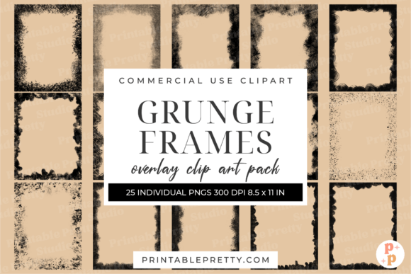 Creative Grunge Frame Overlay Clip Art vintage frame overlay png editing
