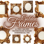 Gold Frames Clipart - Antique Frame Png vintage frame transparent png