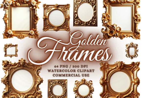 Gold Frames Clipart - Antique Frame Png vintage frame transparent png