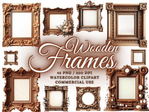 Wooden Frames Clipart Vintage Frame Png vintage frame transparent png