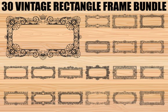 Vintage Rectangle Frame SVG Bundle vintage frame rectangle png transparent svg