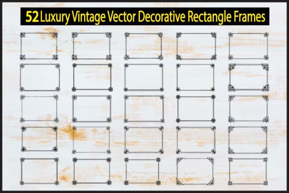 Vintage Vector Decorative Rectangle Frame vintage frame rectangle png transparent svg