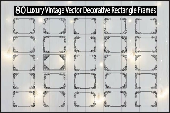 Floral Vector Rectangle Frames vintage frame rectangle png transparent svg