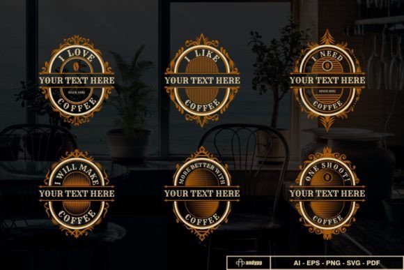 Coffee Circle Frame Vintage Retro Vector vintage frame round circle oval png transparent