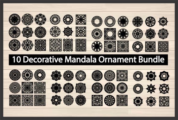 Floral Geometric Mandala Vector Set vintage frame round circle oval png transparent