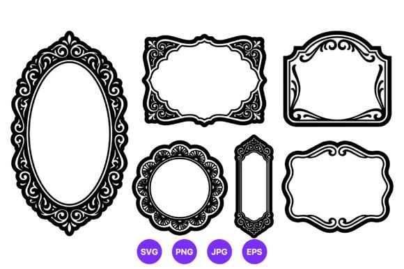 Black Vintage Frame Ornaments vintage frame round circle oval png transparent
