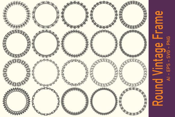 20 Round Vintage Frame vintage frame round circle oval png transparent