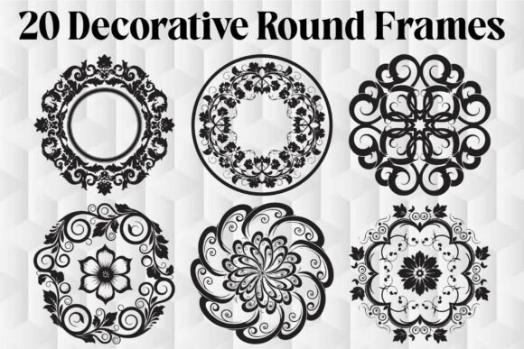 Decorative Round Frames vintage frame round circle oval png transparent