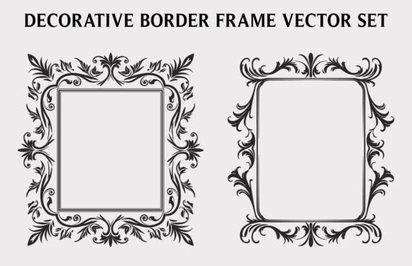 Vintage Floral Frame Vector Clipart Set vintage frame vector svg png transparent