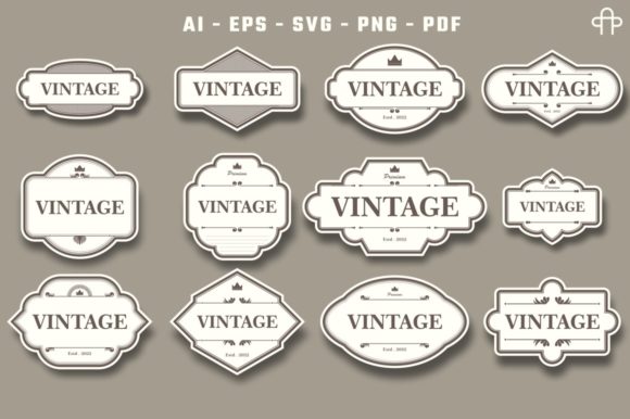 Set Vintage Frame Vector Illustration vintage frame vector svg png transparent