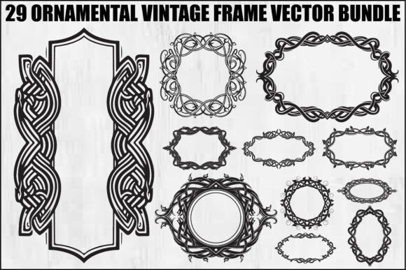 Ornamental Vintage Frame Bundle vintage frame vector svg png transparent