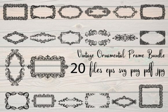 Vintage Ornamental Frame Vector Bundle vintage frame vector svg png transparent
