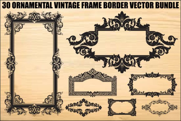 Ornamental Vintage Frame Border Bundle Vol. 3 vintage frame vector svg png transparent