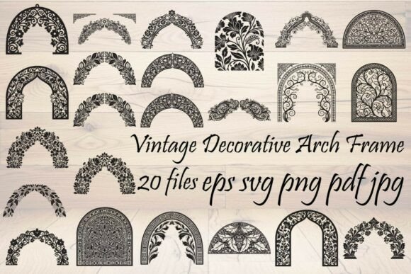 Vintage Decorative Arch Frame Vector vintage frame vector svg png transparent