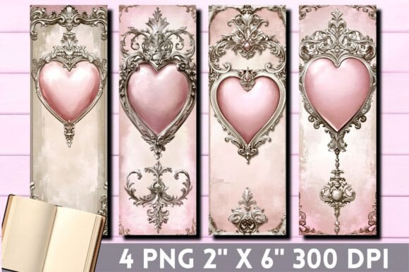 Shabby Chic Vintage Heart Bookmark Vol. 2 vintage heart bookmark printable