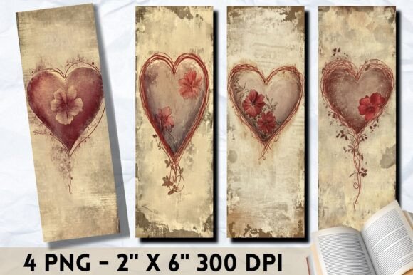 Vintage Heart Bookmark Laser Cut vintage heart bookmark printable