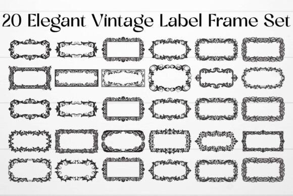 Elegant Vintage Label Frame vintage label frame png border design