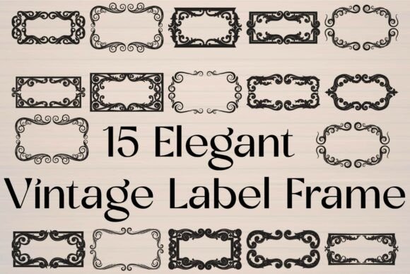 Elegant Vintage Label Frame Vol. 6 vintage label frame png border design