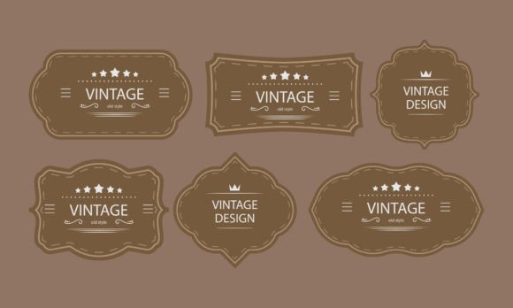 Classic Vintage Frame Label Set vintage label frame png border design
