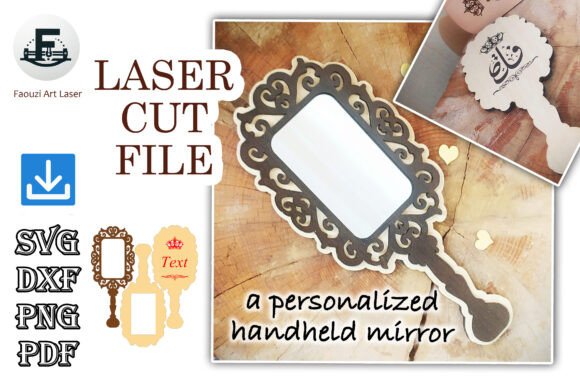 A Personalized Handheld Mirror SVG vintage jewelry mirror frame antique