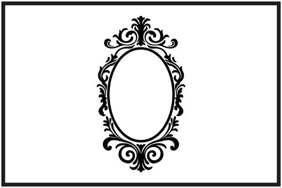 Mirror Silhouette Antique Mirror Clipart vintage jewelry mirror frame antique