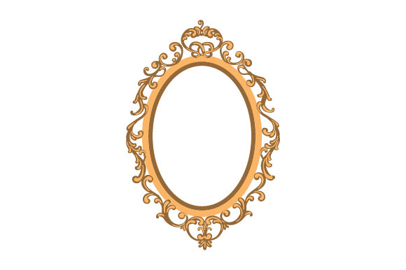 Vintage Mirror Frame SVG Cut File vintage jewelry mirror frame antique