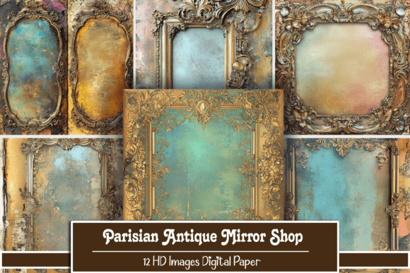 Parisian Antique Mirror Shop vintage jewelry mirror frame antique