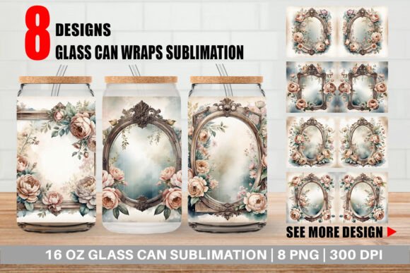 Glass Can Antique Mirror vintage jewelry mirror frame antique