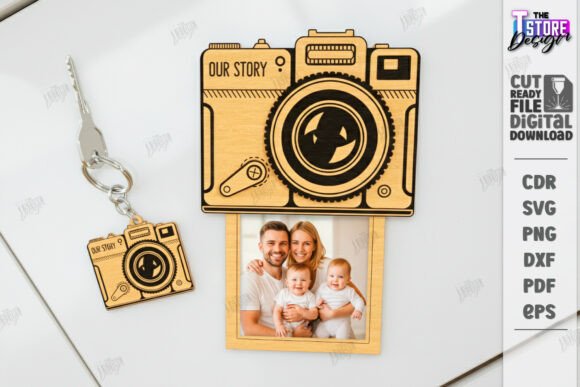Camera Photo Frames Laser Cut Bundle vintage polaroid frame png transparent