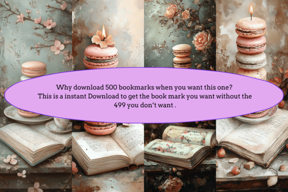 Macaron Tales Bookmarks vintage style aesthetic handmade bookmark