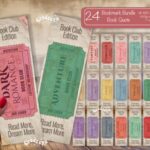 Book Club Ticket Bookmark Bundle Reading Vol. 1 vintage ticket printable ephemera junk journal