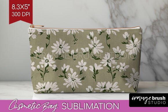 Vintage Flowers Cosmetic Bag PNG vintage tote bag sublimation png design