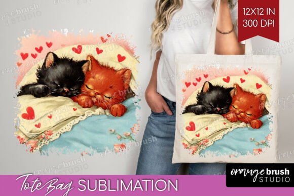 Vintage Valentine Tote Bag PNG Vol. 25 vintage tote bag sublimation png design