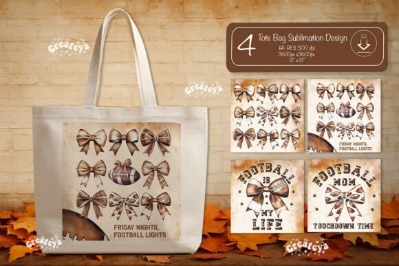 Football Tote Bag Sublimation Vintage Vol. 39 vintage tote bag sublimation png design