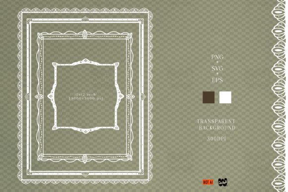 Elegant Vintage Frame Borders PNG SVG vintage frame white transparent png