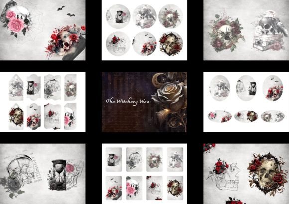 junk journal gift kit printable junk journal kit: skull candy printable