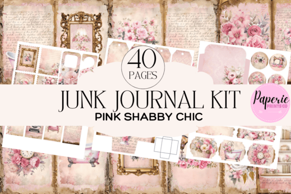 junk journal gift kit shabby chic pink junk journal kit printable