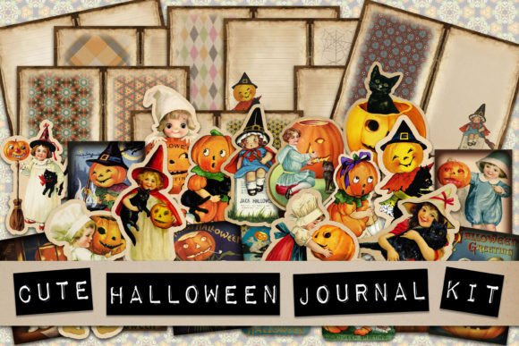 junk journal flip through victorian halloween junk journal kit printable