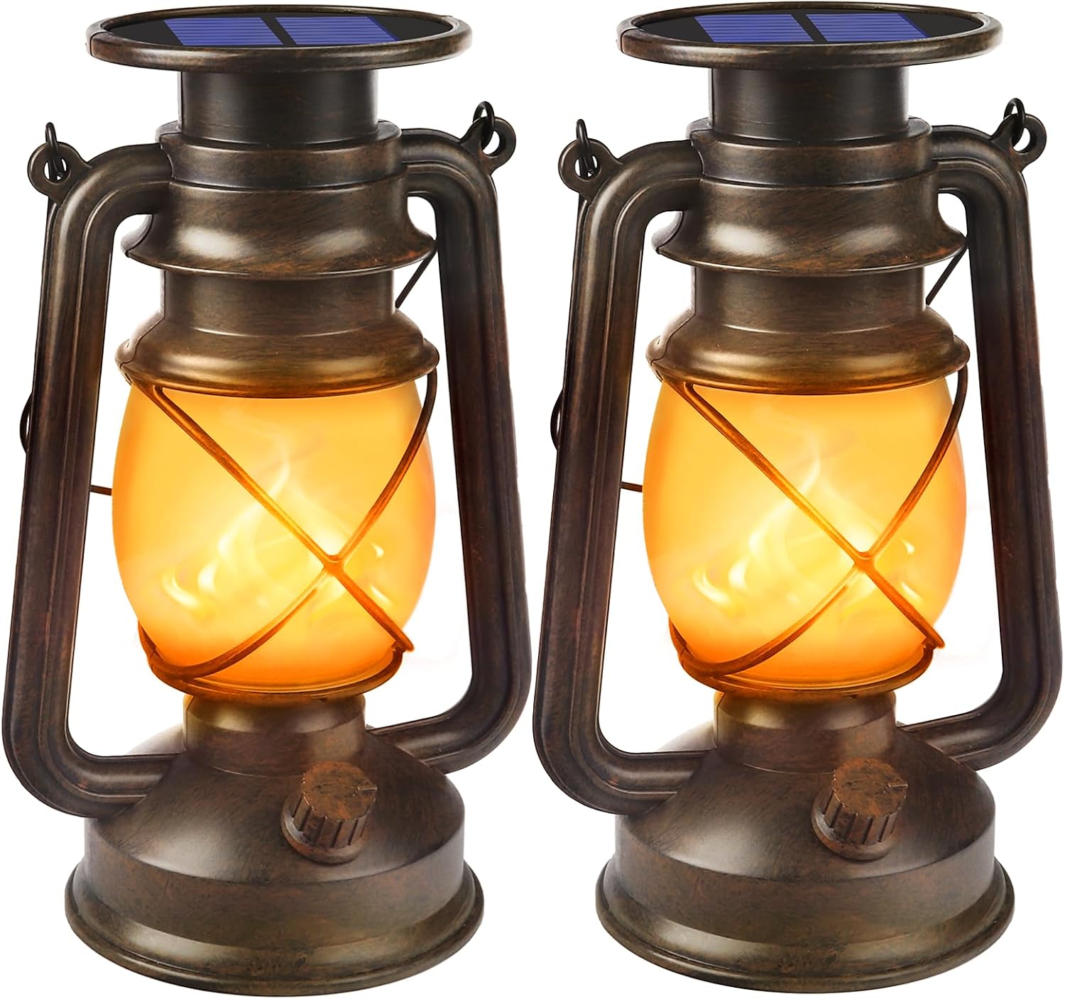 vintage xmas decor solar bronze lanterns outdoor
