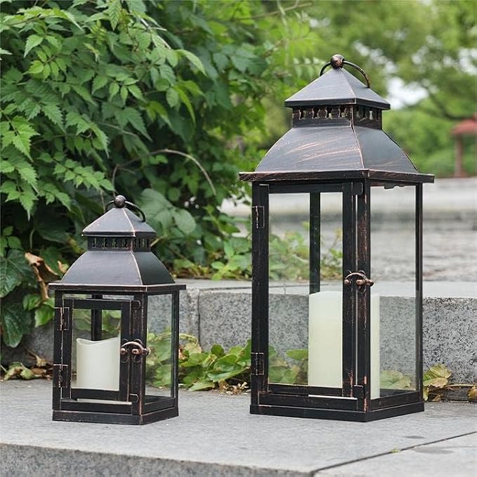vintage xmas ideas farmhouse decorative lanterns