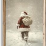 vintage xmas pics wall art prints