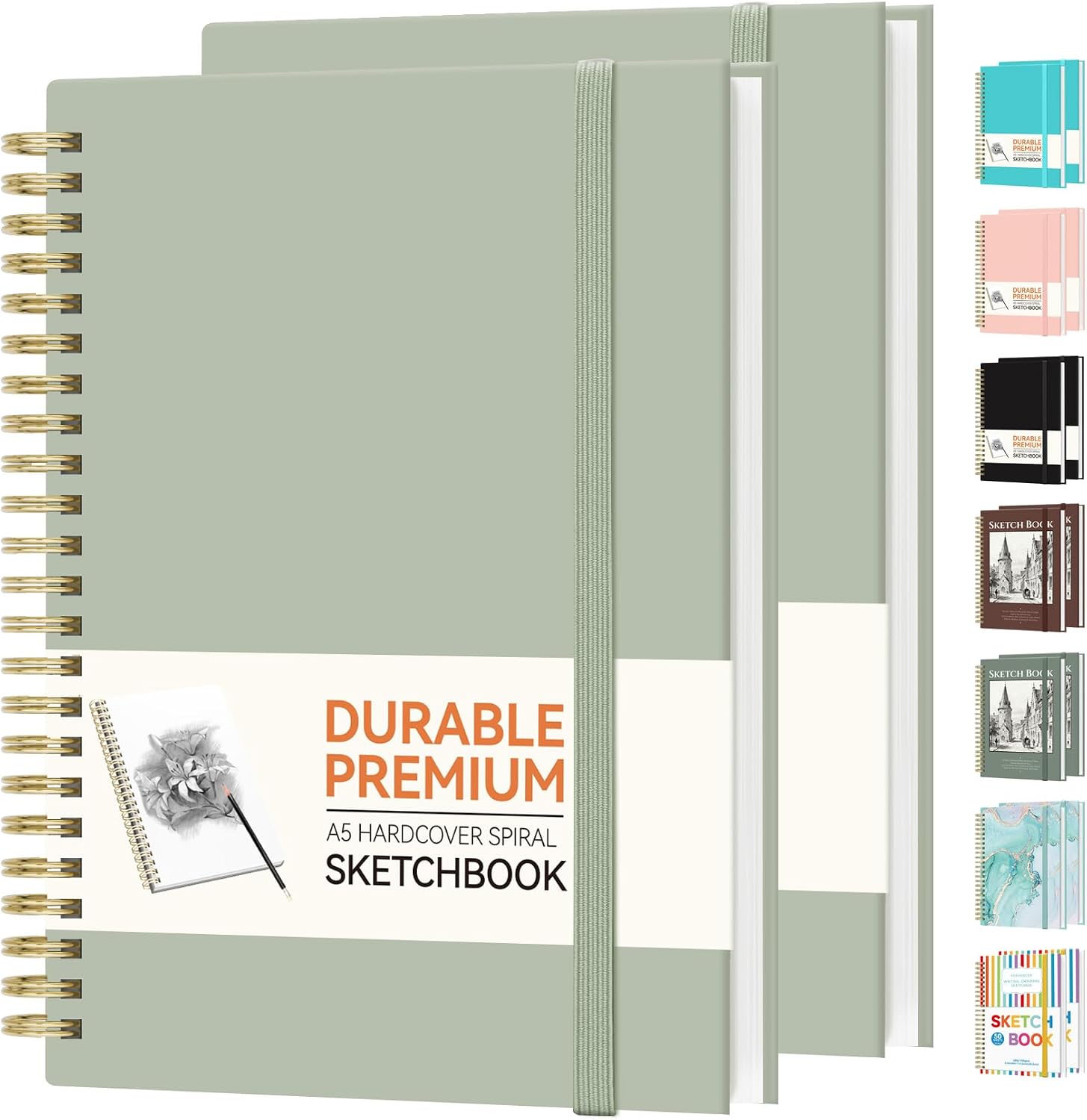 spiral hardcover sketchbook blank pages for junk journal art diy