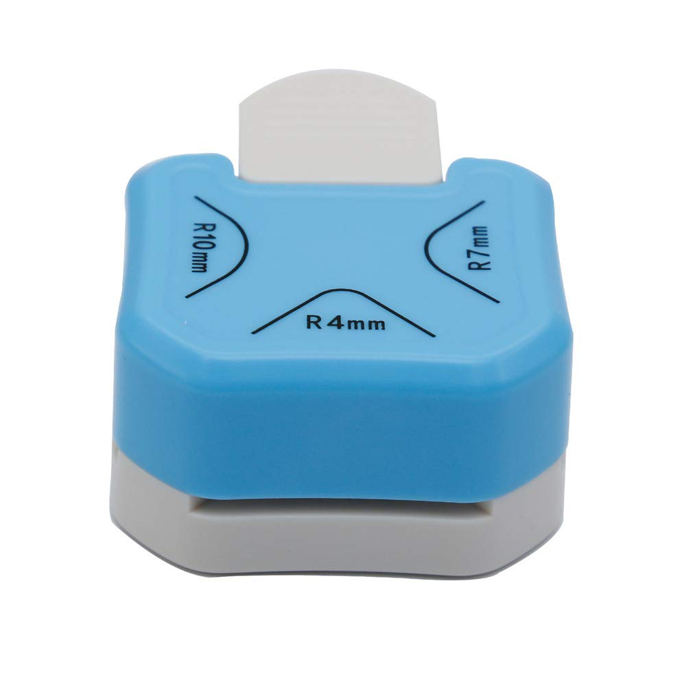 QIQQIKIN Paper Corner Rounder 3 in 1 （R4mm+R7mm+R10mm）， Punches for Crafts， Cutter ，Envelope Punch B