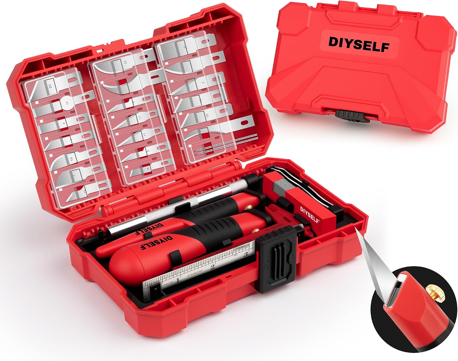 DIYSELF 41PCS Exacto Knife Set, Exacto Knife for Diamond Painting, Fondant, Fabric, Clay, Plastic Mo